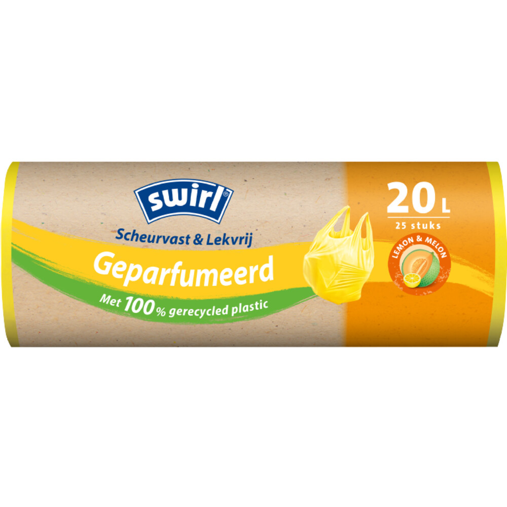Swirl Pedaalemmerzakken Geparfumeerd met Handvat 20L25 stuks