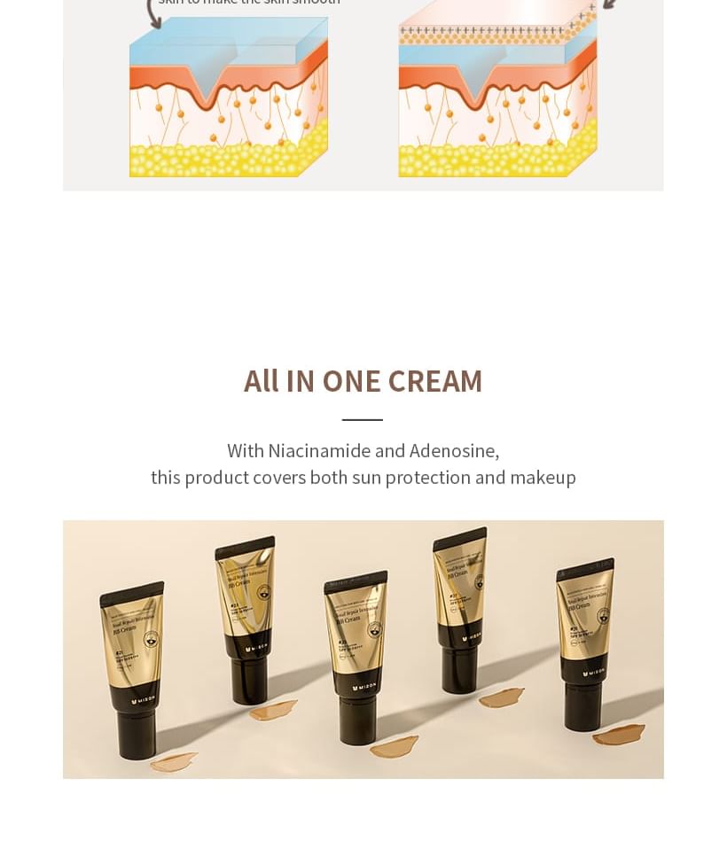 MIZON - Snail Repair Intensive BB Cream SPF 50 PA+++ - 4 kleuren