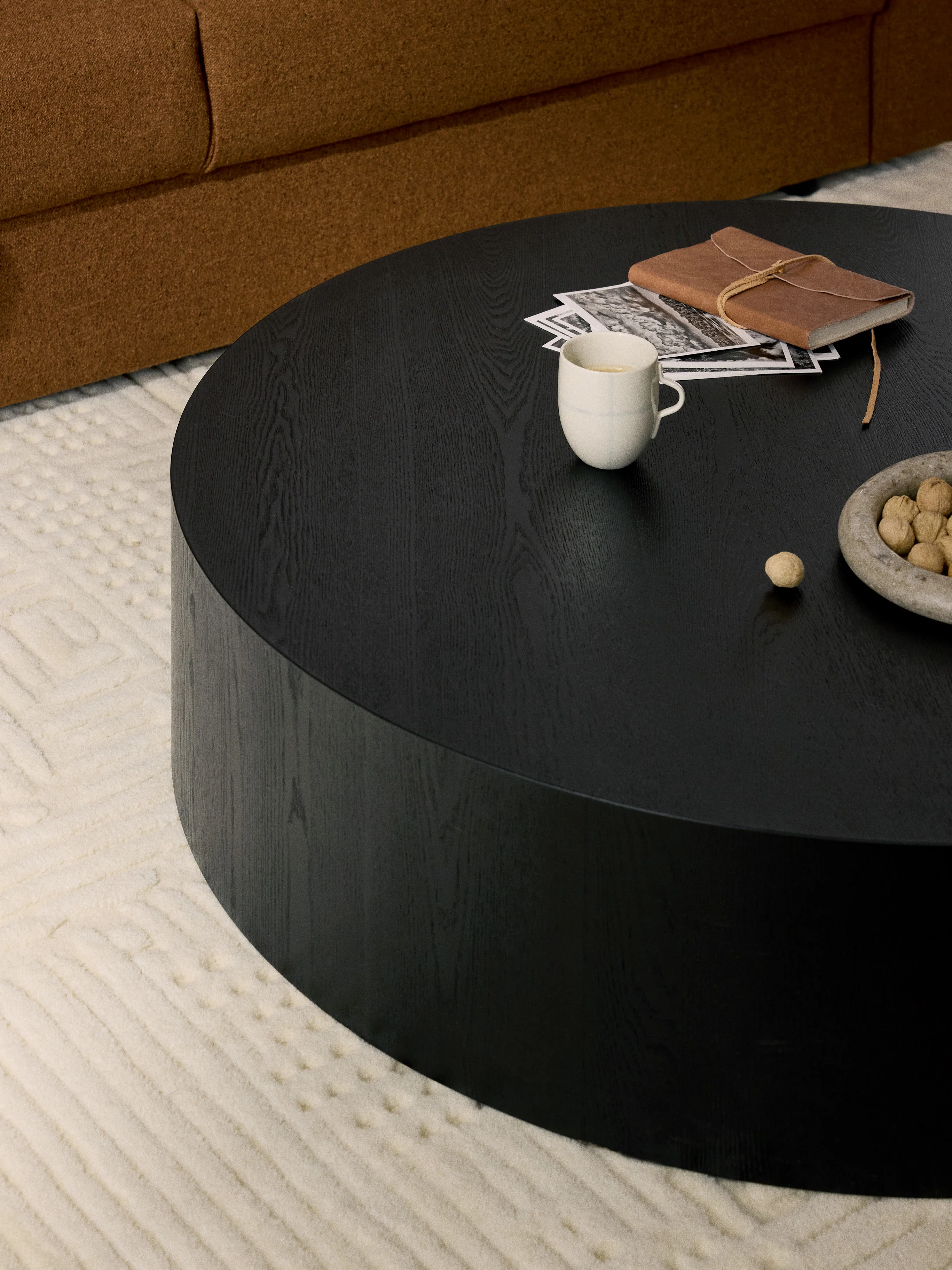 XL ronde houten salontafel Dan
