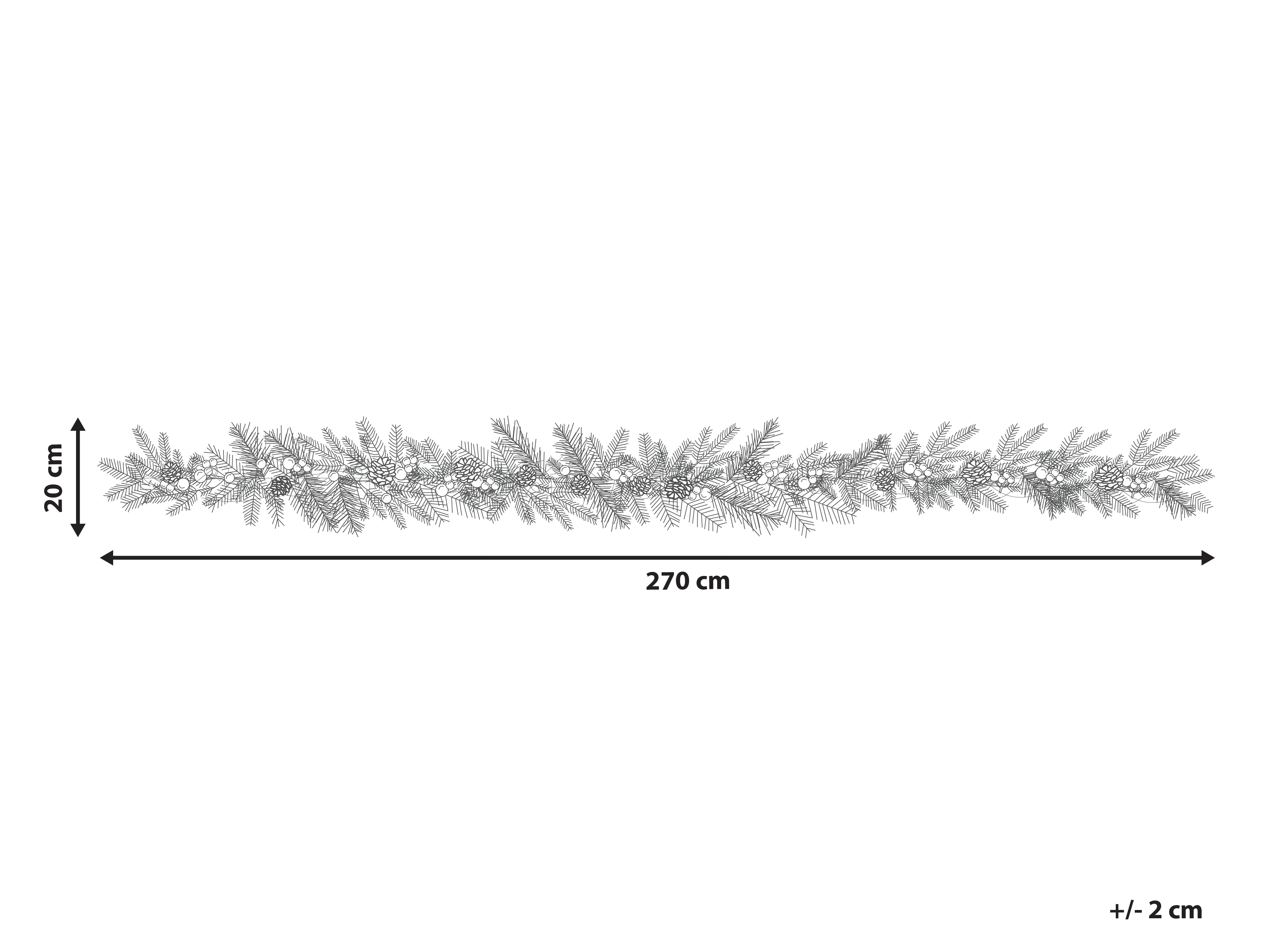 Kerstguirlande LED PAIMIO 270 cm Groen