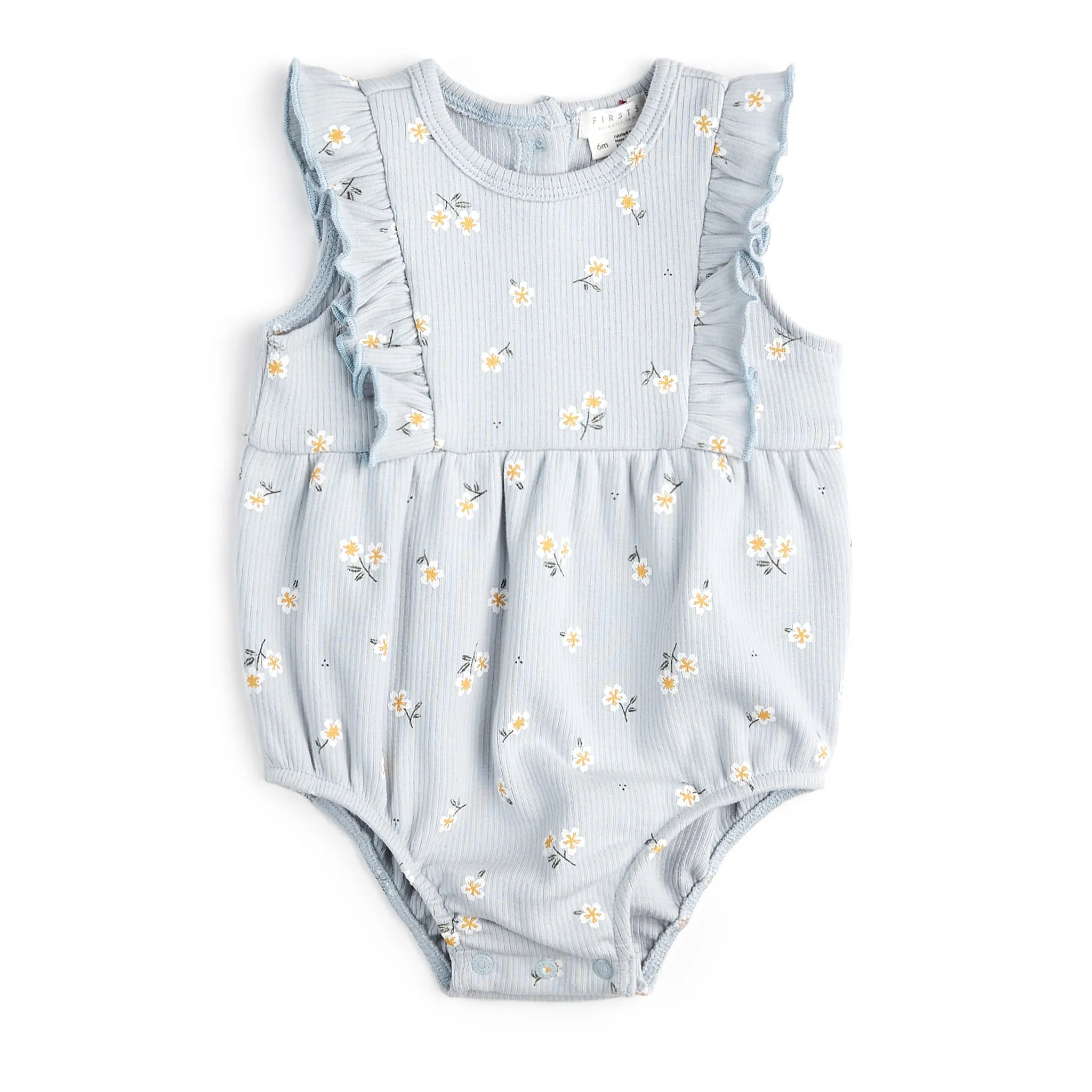 Firsts par Petit Lem Barboteuse Fleurs Citron 3-24mois