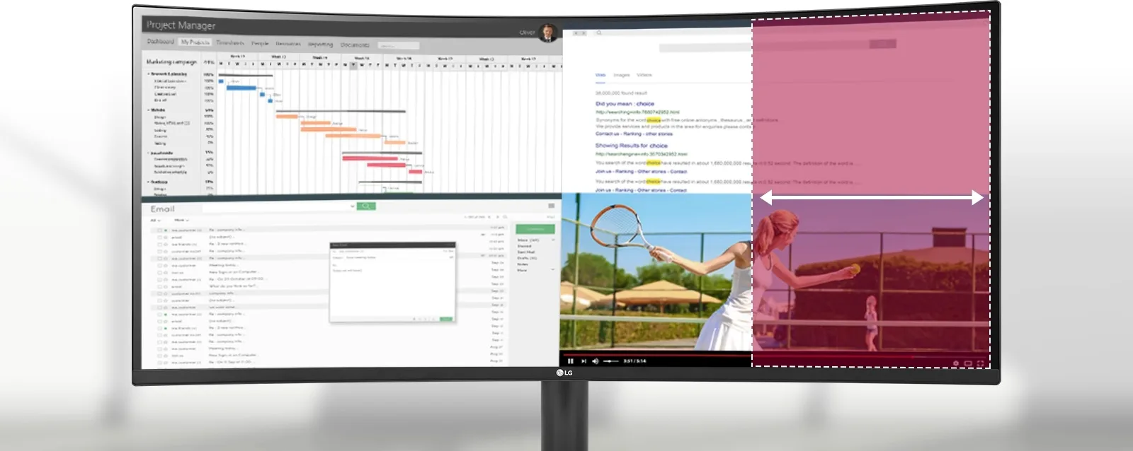 LG UltraWide 34WR50QK-B Écrans de bureau et professionnels