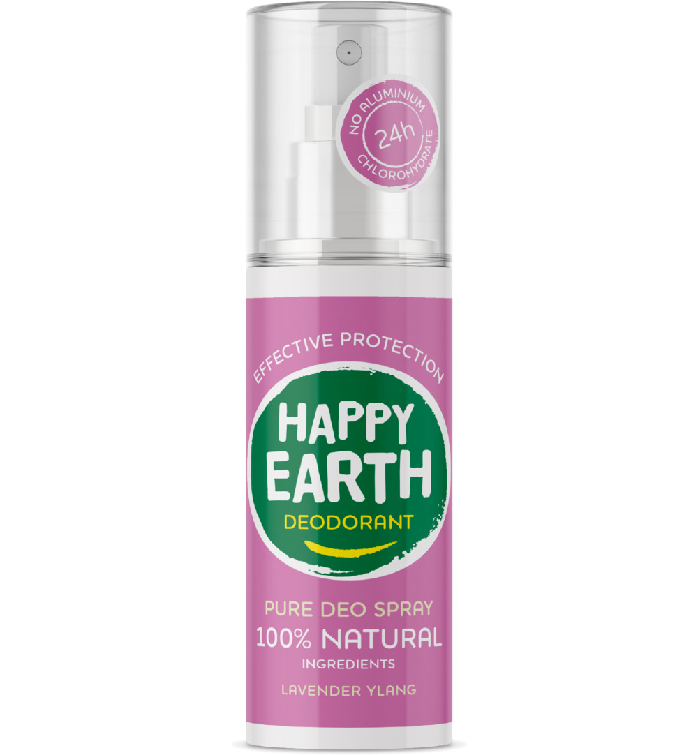 Happy Earth Pure deodorant spray lavender ylang (100 ml)