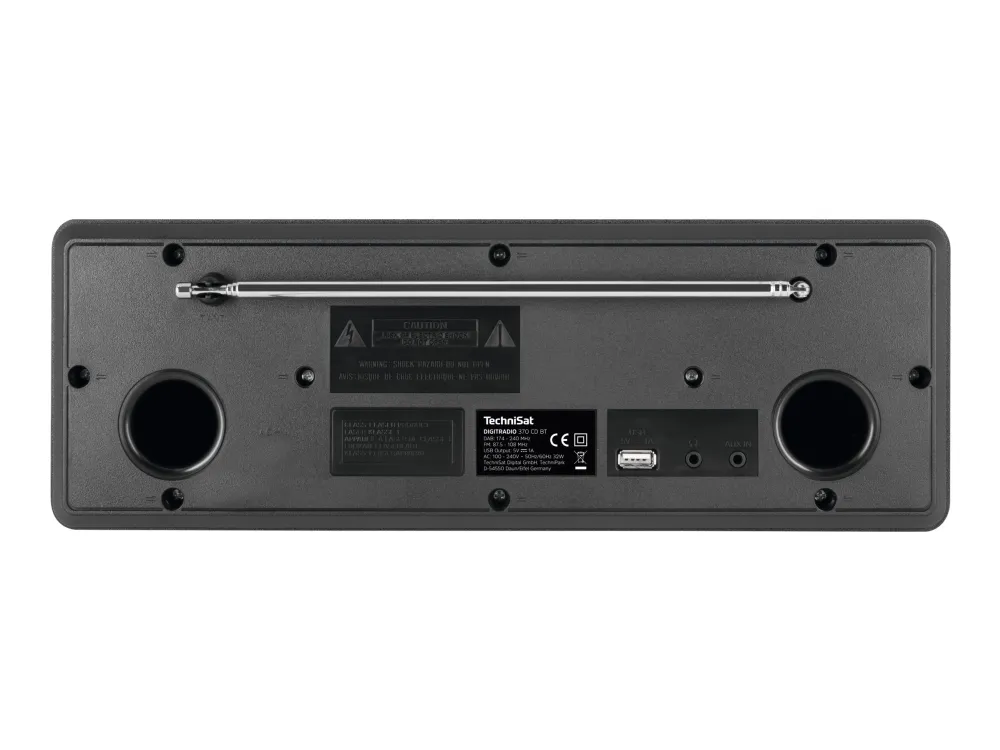 TechniSat DigitRadio 370 CD BT - Audiosystem - 2 x 5 Watt - sort