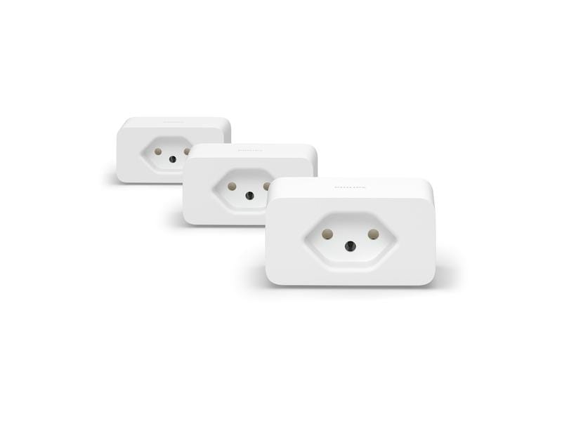 Philips Hue Zubehör Smart Plug Steckdose 3er Set CH Weiss, Hue Steuerung für jede Lampe