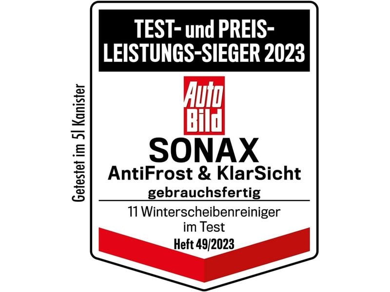 Sonax Winter-Scheibenreiniger AntiFrost und KlarSicht 5 l Leistungsstarke Winter-Fertigmischung für die Scheibenwaschanlage