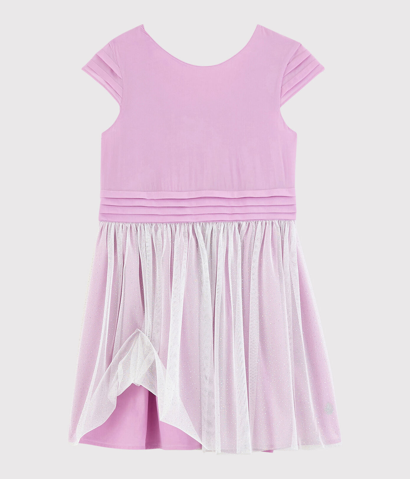 Robe cérémonie en crêpe et tulle enfant fille