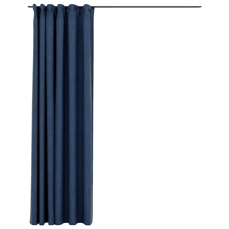 vidaXL - Gordijn - Blauw - Stof