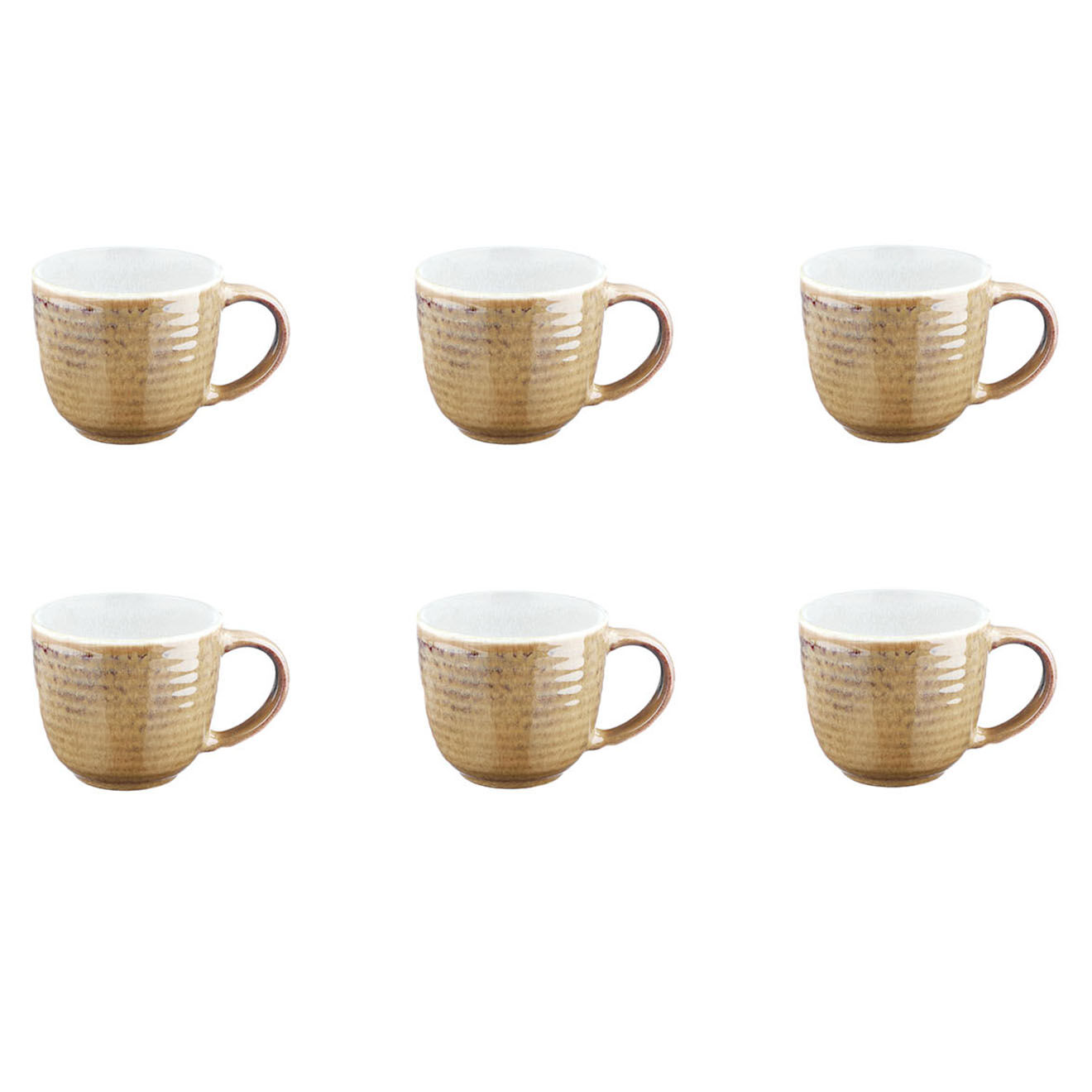 Bjorn 6 Mugs Cosmos beige/blanc nacré - 30 cl