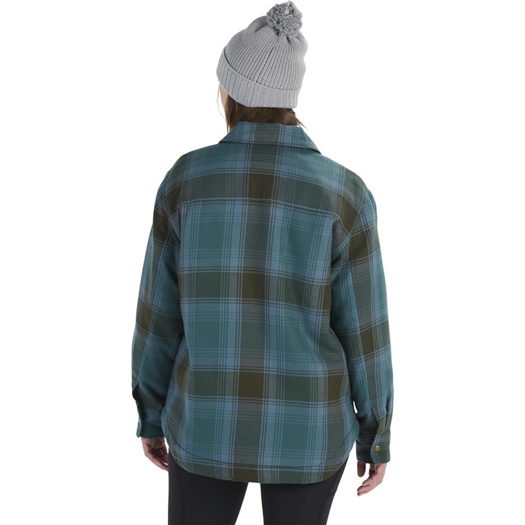 Marmot Wm'S Ridgefield Sherpa Flannel Jacket Dark Green