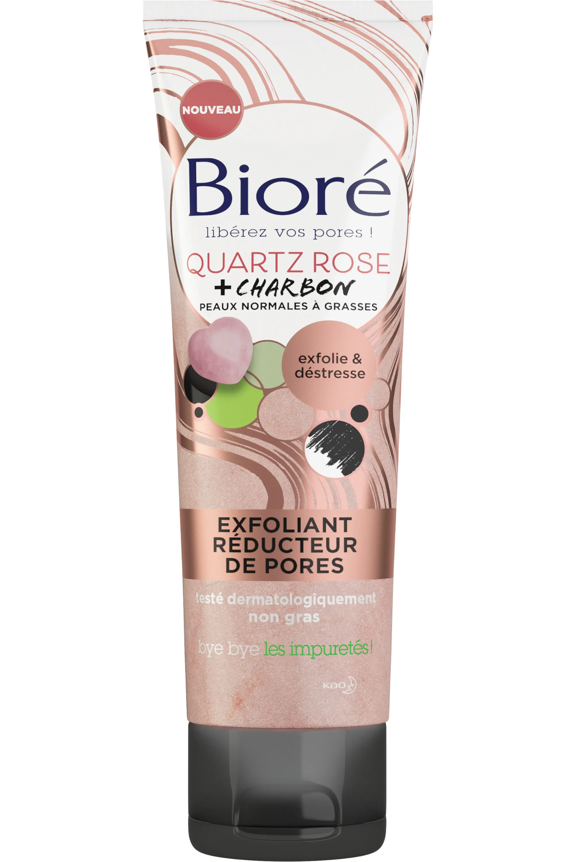 Bioré Exfoliant réducteur de pores quartz rose et charbon