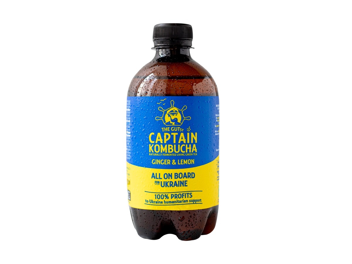KOMBUCHA THE GUTSY CAPTAIN GENGIBRE LIMÃO BIO 400ML