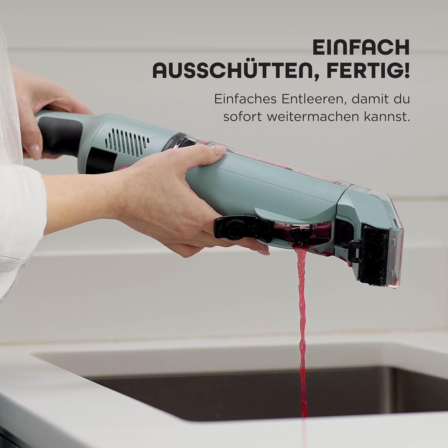 Shark StainForce Kabelloser Fleckenentferner, Tragbarer Flecken-, Waschsauger und Geruchsentferner für Teppichböden, Polstermöbel und mehr, mit Aufbewahrungsbox, Zubehör und 2 × Reiniger, HX100EUCP
