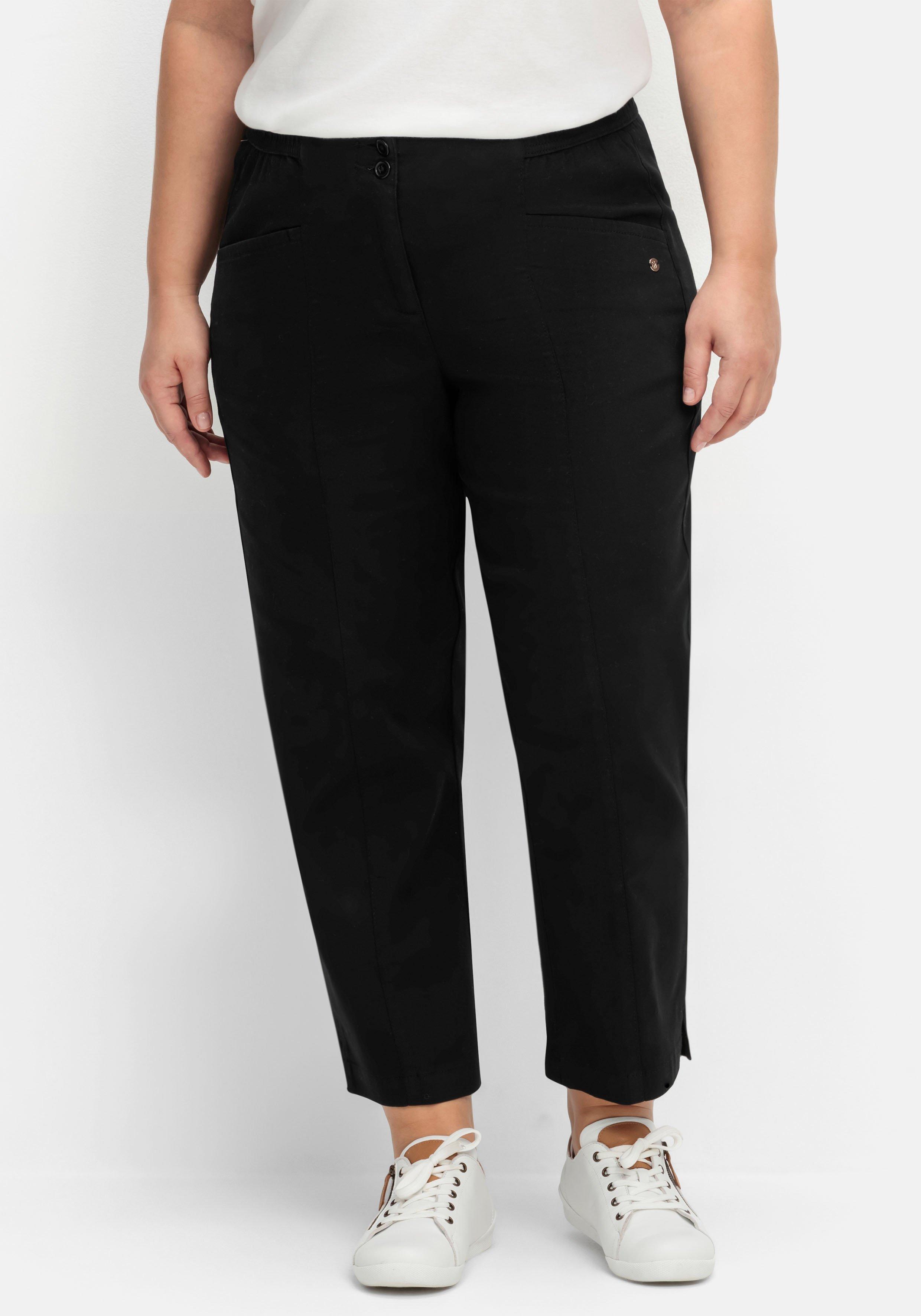 Gerade Twillhose in Curvy-Schnitt PIA, mit Biesen vorn