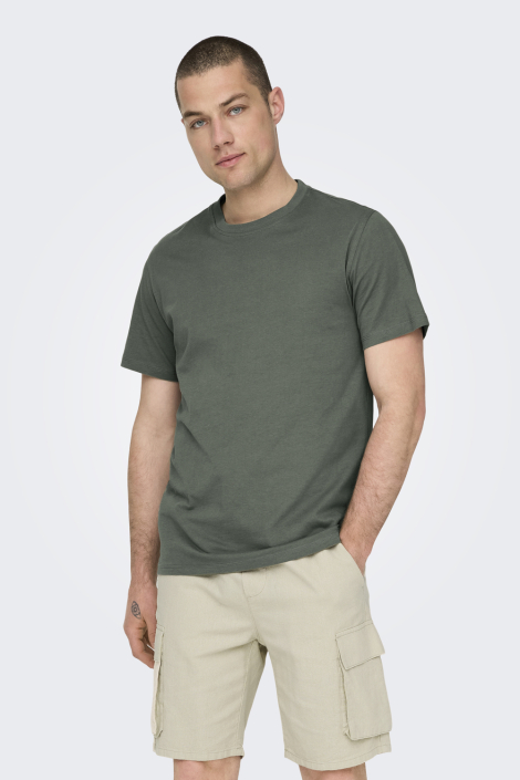 Only & Sons groene heren t-shirt