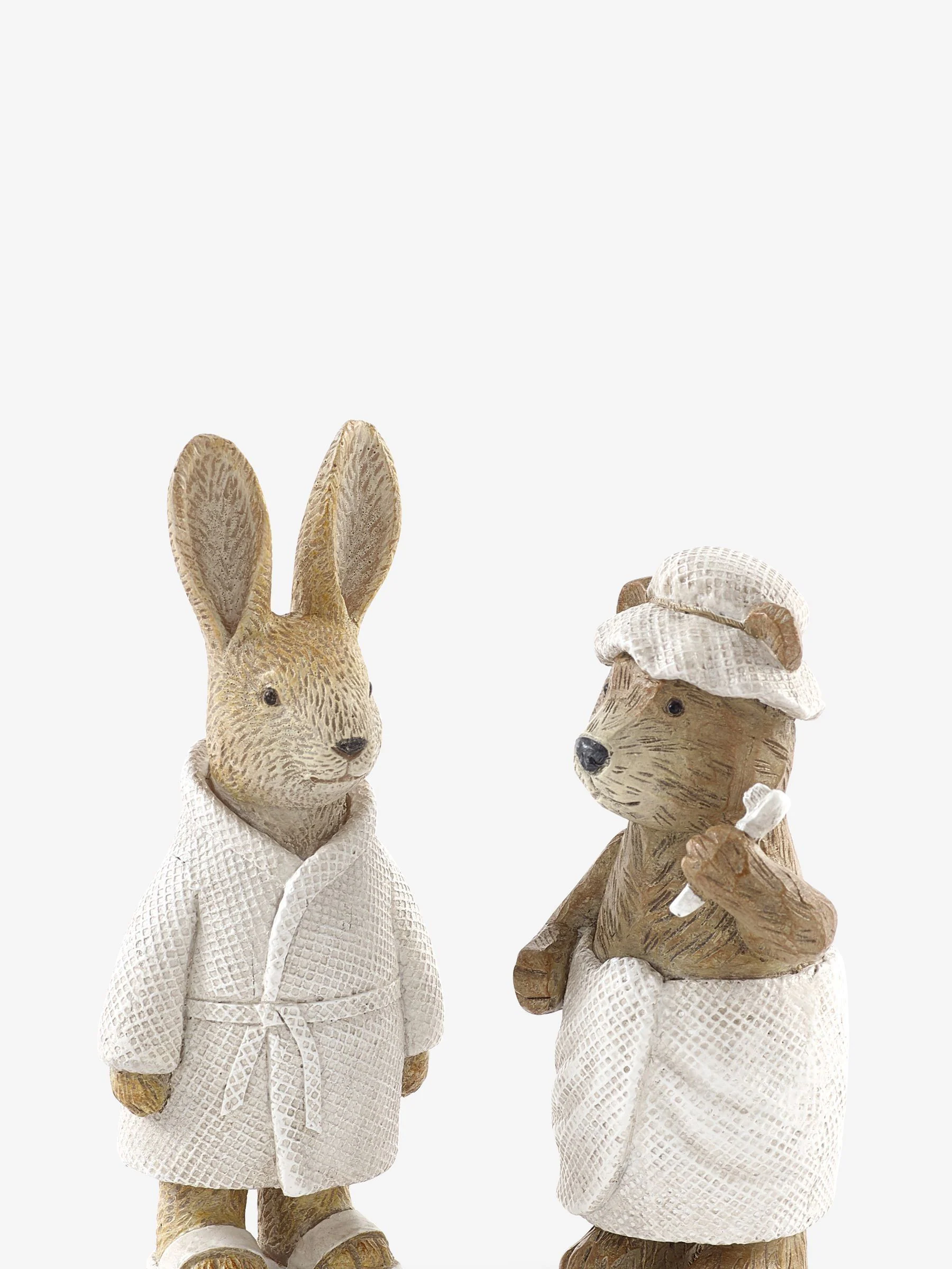 Set van 2 Bertie Bear en Rosie Rabbit spadecoraties