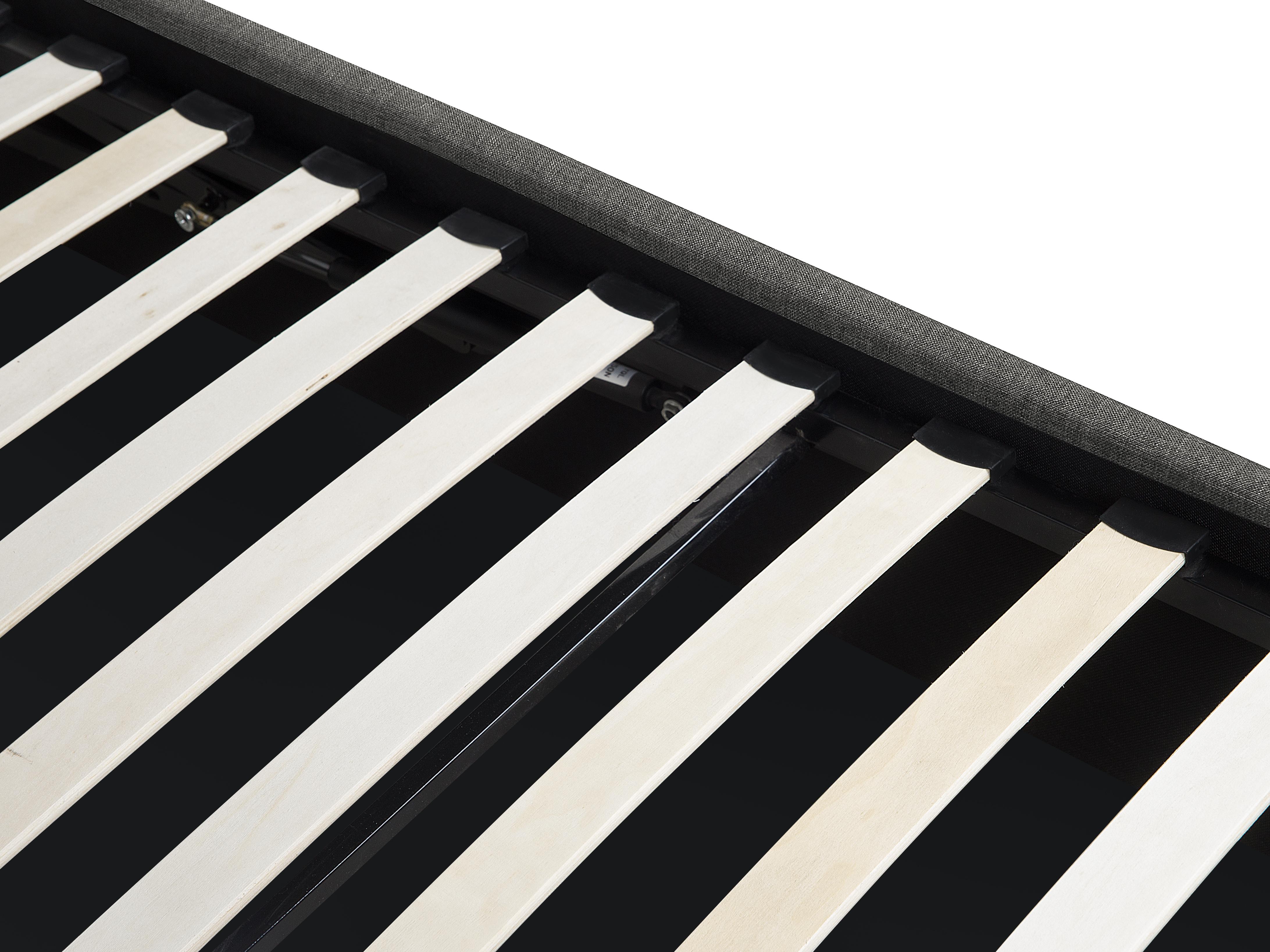 Bed met opbergruimte Stof ORBEY 180 x 200 cm Grijs