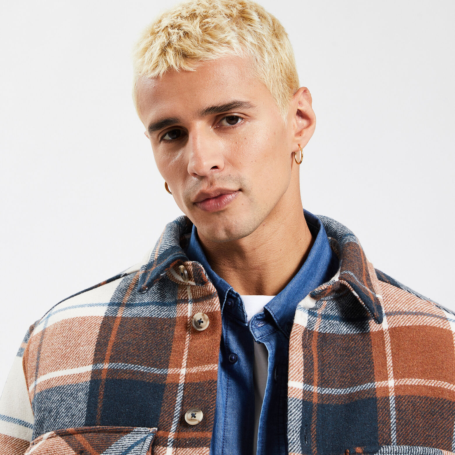 Surchemise carreaux laine doublure sherpa Rouge