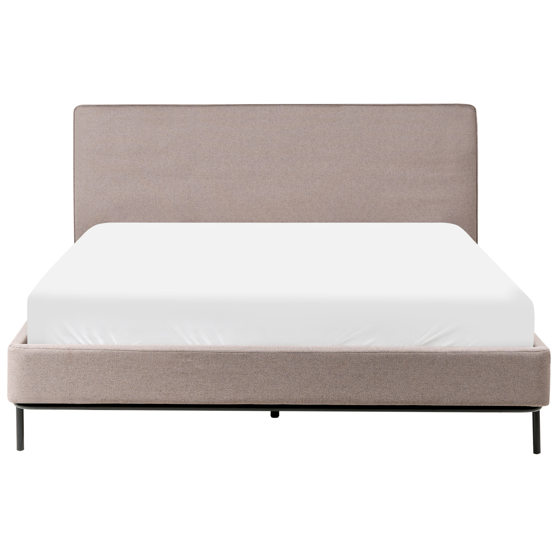 Beliani - CORIO - Tweepersoonsbed - Taupe - 160 x 200 cm - Polyester