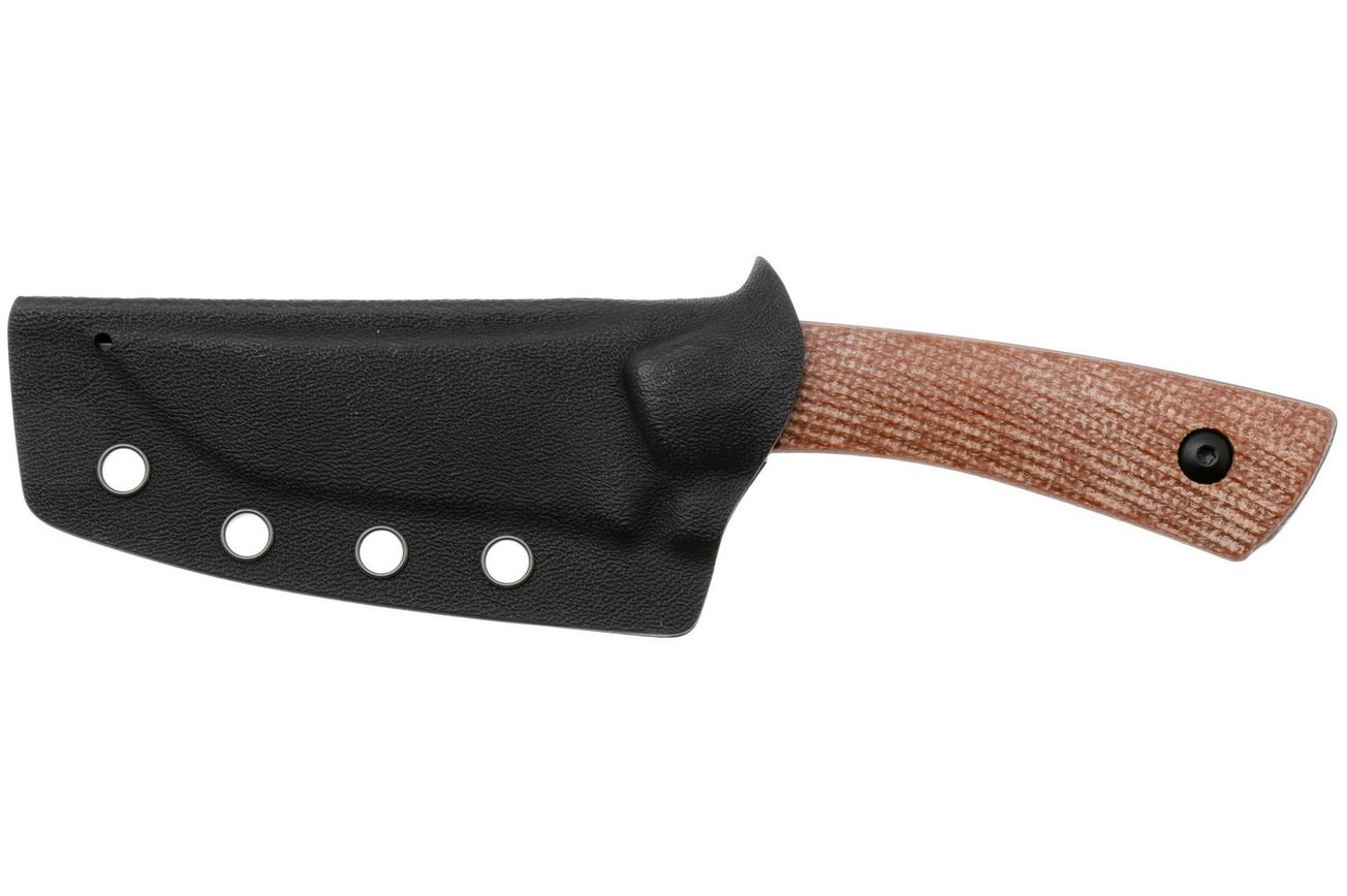 Bestech STEP BFK06D Blackwashed D2, Brown Micarta, vaststaand mes