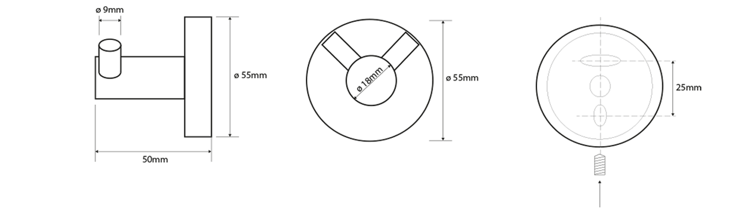 Sapho X-Steel dubbele handdoekhaak RVS geborsteld