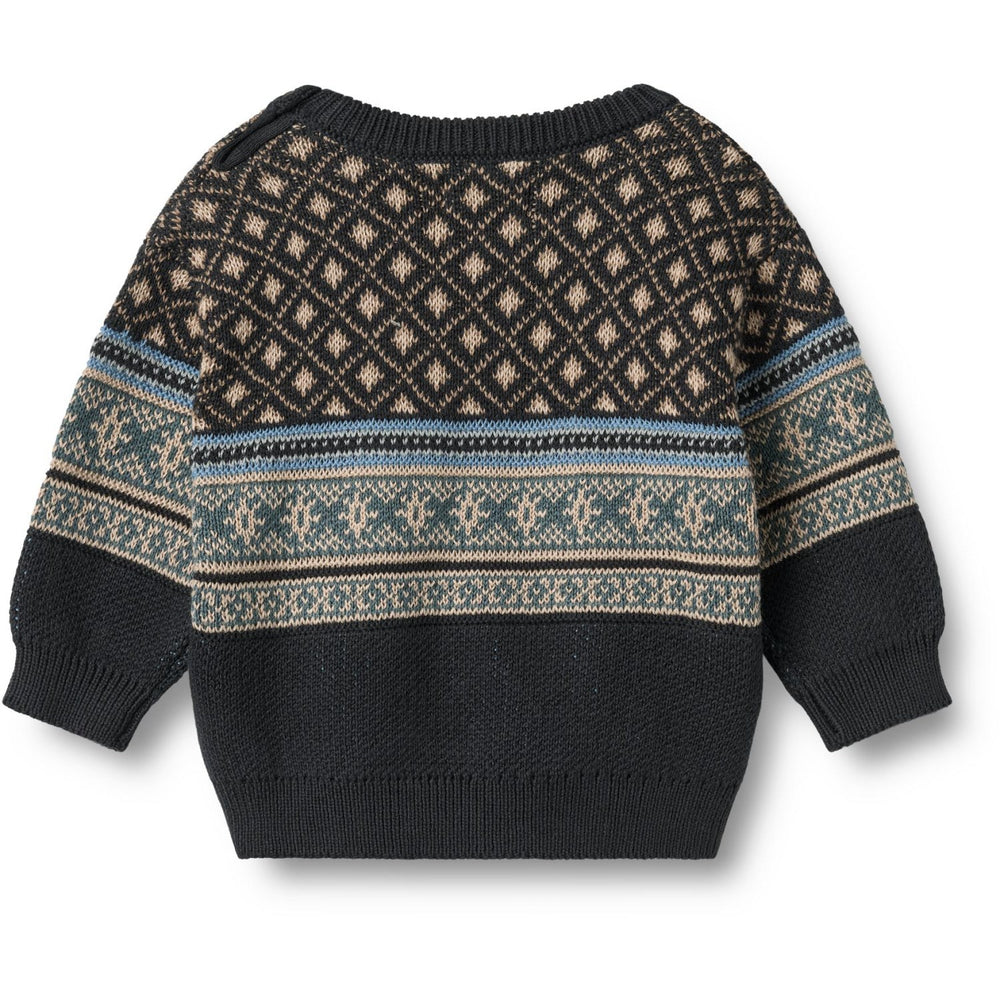 Køb Wheat Navy Jaquard Pullover Julius
