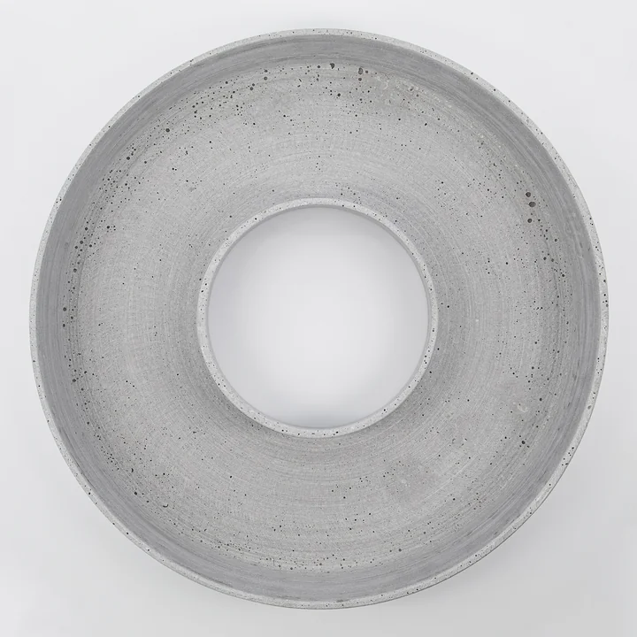 House Doctor - The Ring Kerzenhalter für Blockkerzen, Ø 35 cm, betongrau