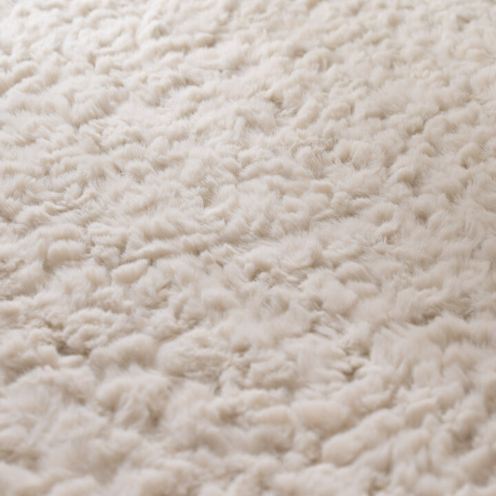 Rond fluffy vloerkleed - Bobby Wit