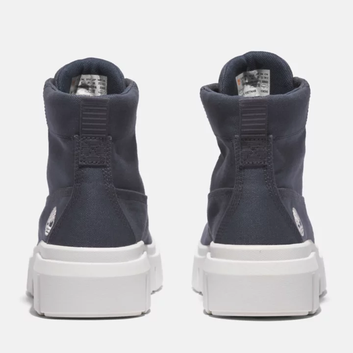 Bottine à lacets mi-haute Greyfield pour femme en bleu foncé