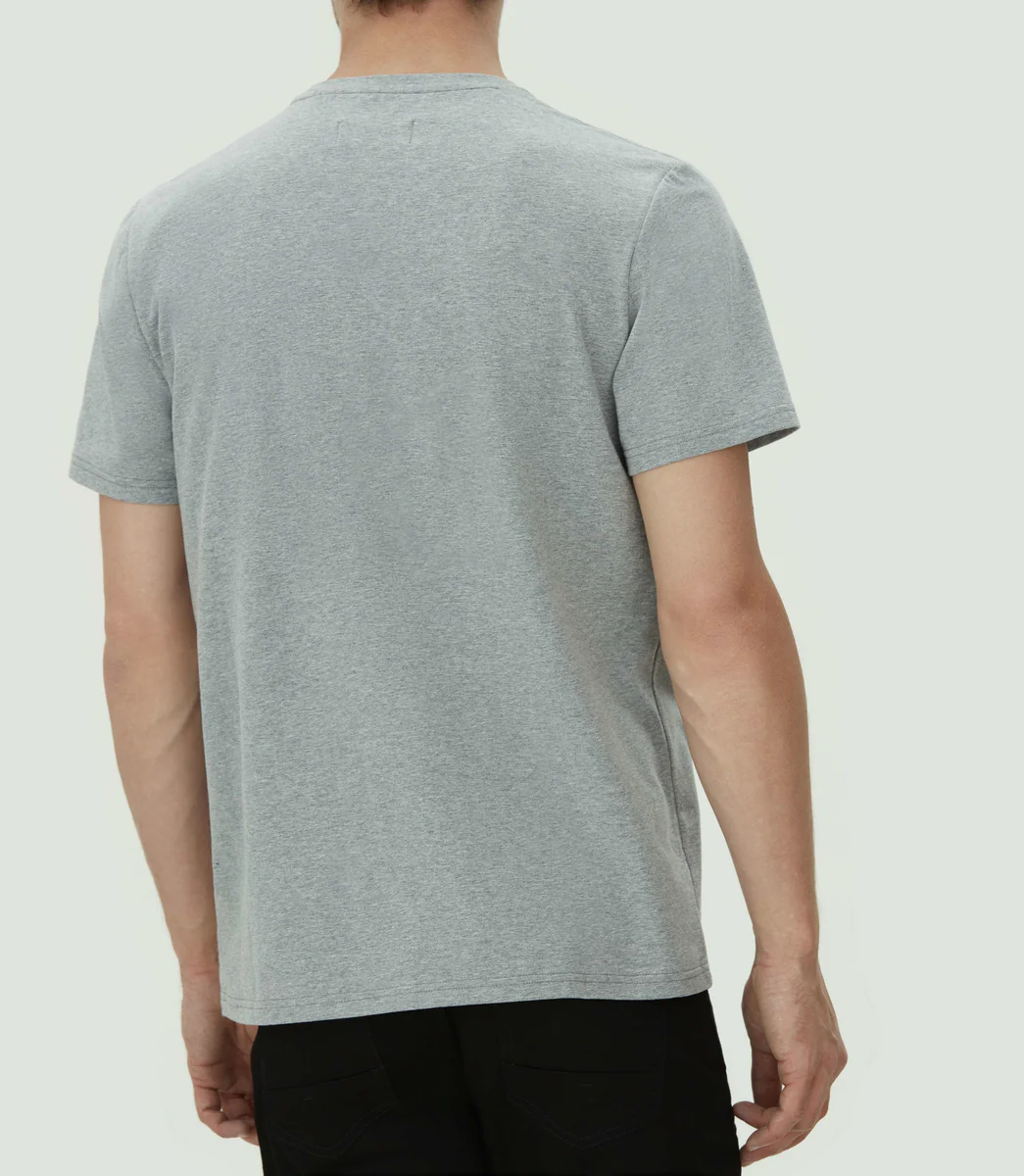 T-shirt imprimé gris chiné 