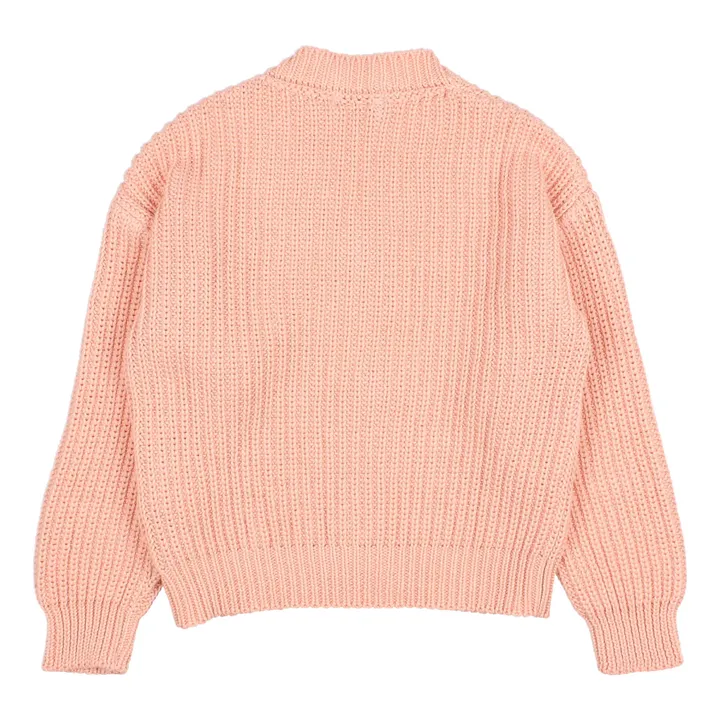 Búho Cardigan Coton Bio | Rose pêche