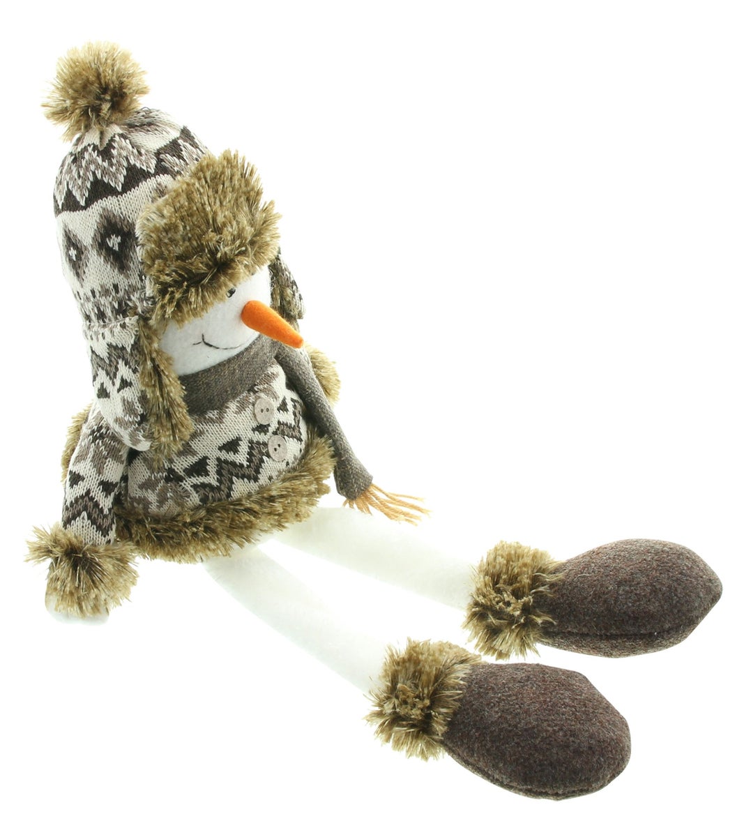 FRANK FLECHTWAREN | Sneeuwpop plankdrager, 20 x 14 x 50 cm, POLYESTER, PLASTIC