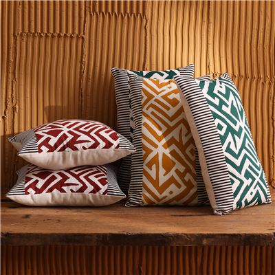 Coussin motif géométrique - BECQUET CRÉATION
