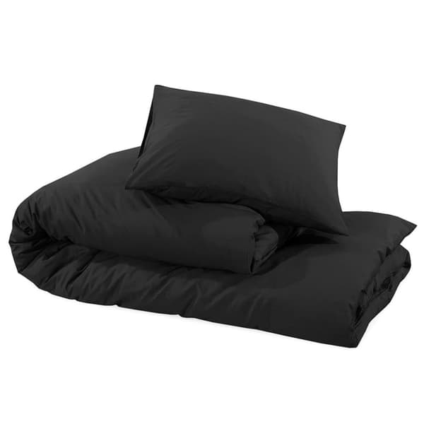 vidaXL Sengesett svart 135x200 cm bomull