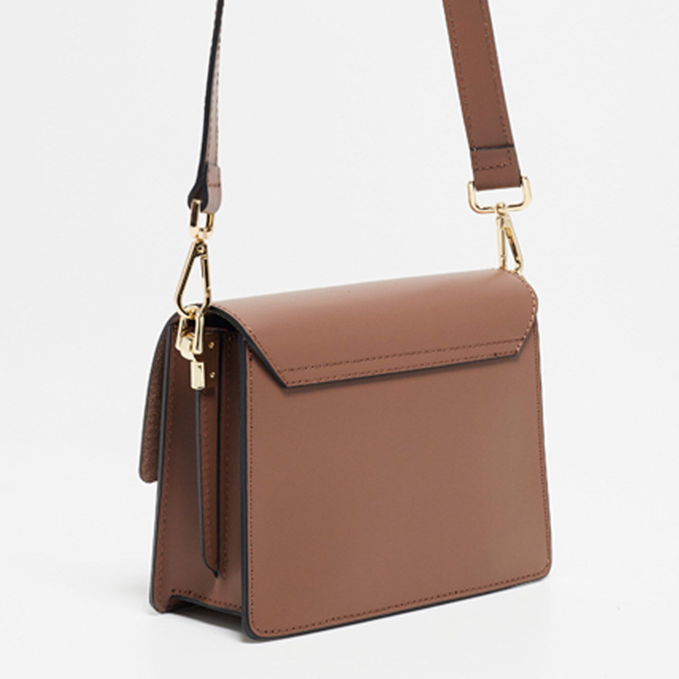 Christian Laurier Sac bandoulière en Cuir Mini Emma taupe  - 21x16x8 cm