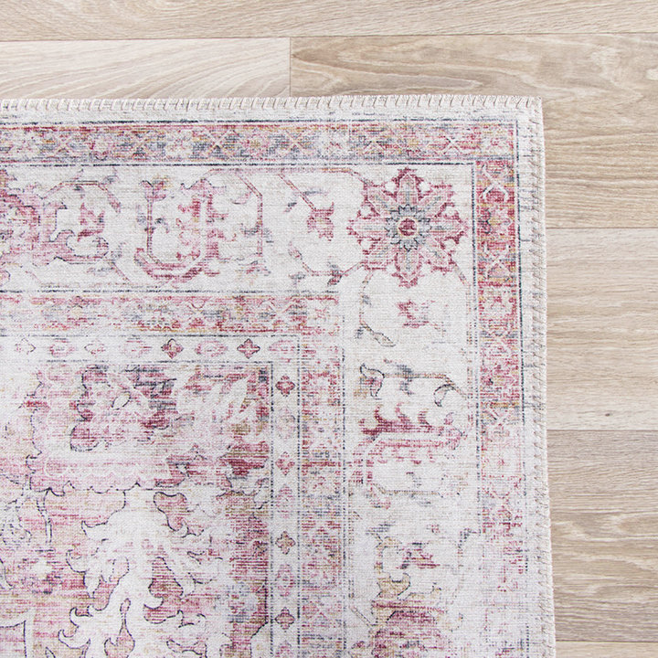 Vintage vloerkleed - Lago Rood/Roze | Hoge kwaliteit