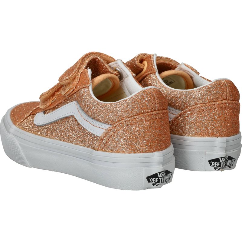 Vans Old Skool V Glitter Sneakers Roze Meisjes