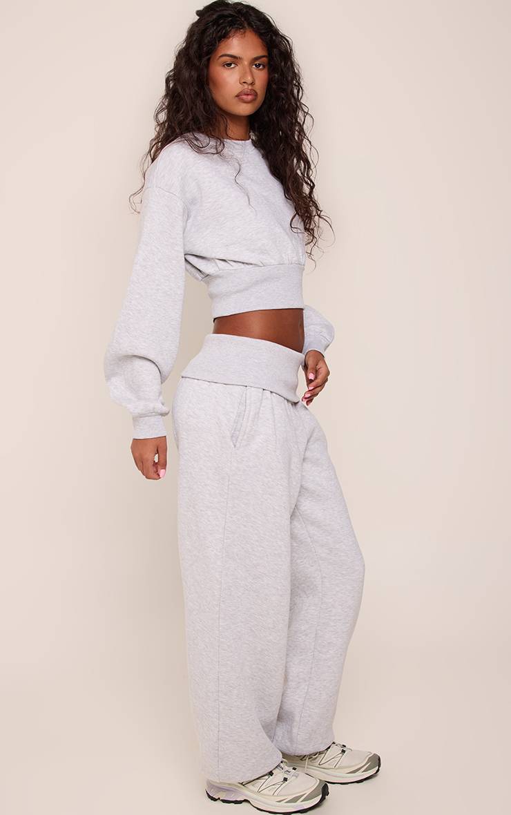 Gris Joggers Cendre À Taille Repliée Et Chevilles Resserrées