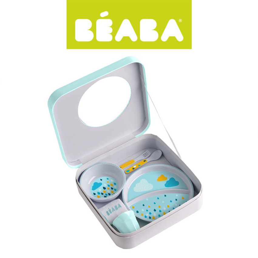 Coffret cadeau repas Rainbow - Bleu - Doré