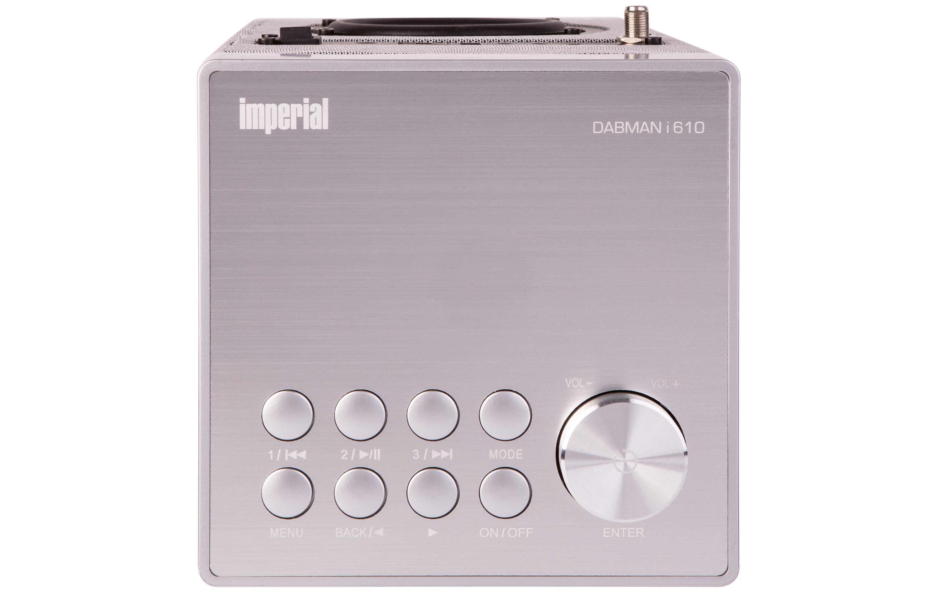 Internet Radio Dabman i610 Silber<br>Grosser Multifunktionsradio mit DAB+, FM und Internetradio