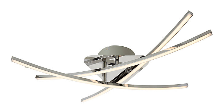 Plafonnier LED intégrée Colours Alani chrome Ø57 cm