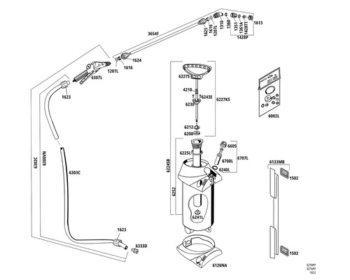 MESTO drukspuit 3270PP, 10 L