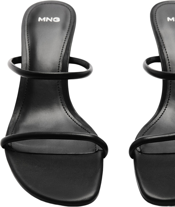 MANGO Strappy heeled sandals Black