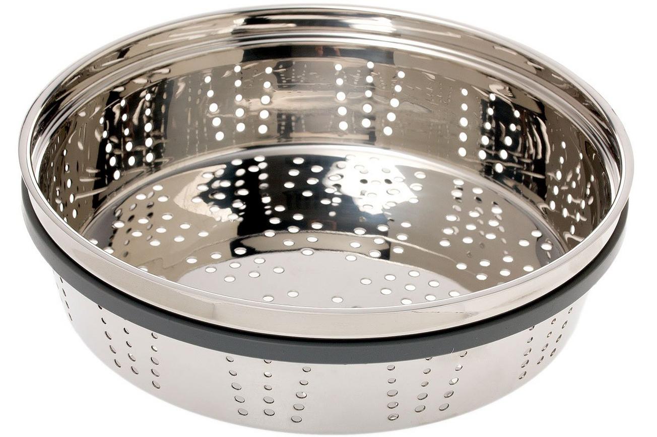 Staub braadpan - cocotte 26cm, 5,2L, blauw met stoominzet