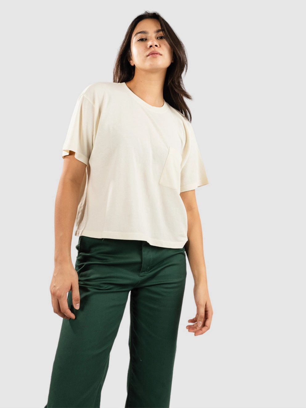 Brixton Carefree Pocket T-Shirt whitecap