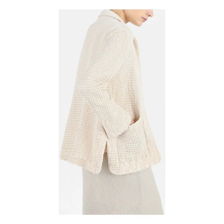 Masscob Veste Algar Coton et Lin Gaufré | Ecru