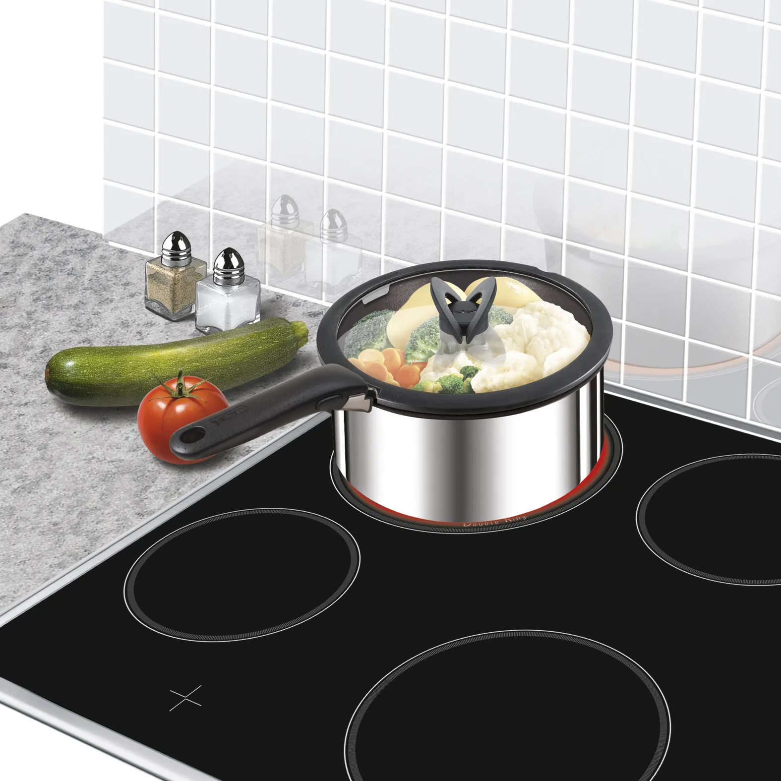 Tefal Ingenio Glaslåg - 3 stk.