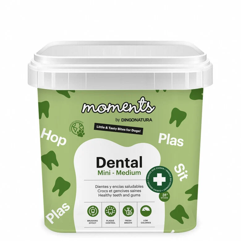 Petiscos dentais Moments Mini e Médio para cães