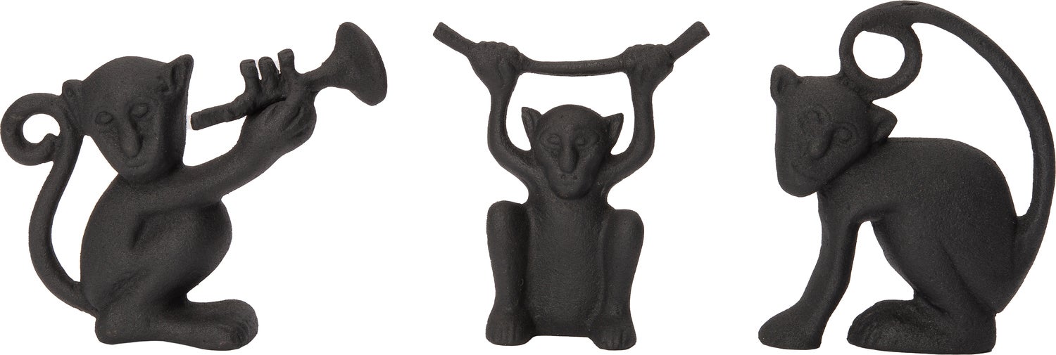 Intratuin beeld Xavi aap zwart 12 x 4 x 9,5 cm