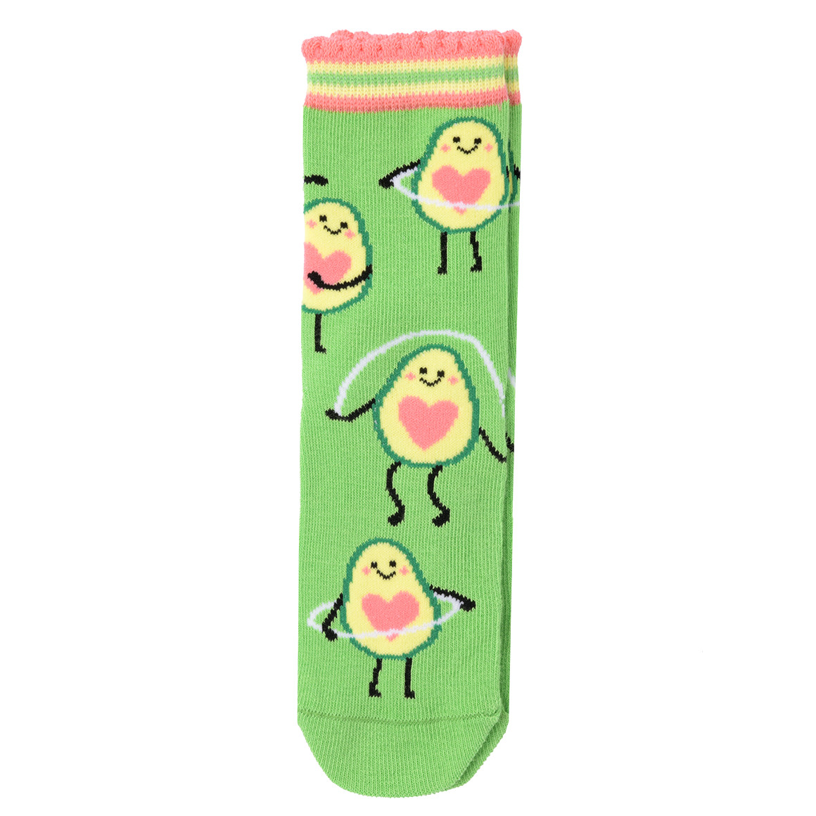 Topolino 1 Paar Mädchen Socken mit Avocado-Motiven grün